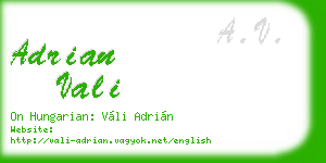 adrian vali business card