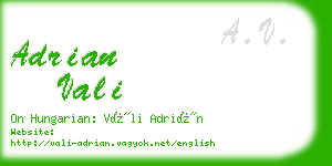 adrian vali business card